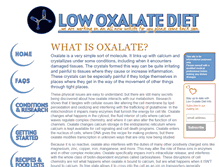 Tablet Screenshot of lowoxalate.info